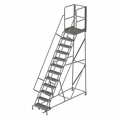 Rolling Ladder 12 Steps LoadCap. 450 lb.