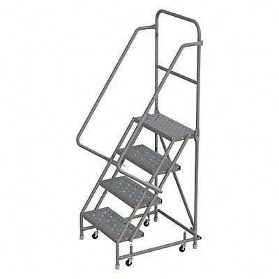 Rolling Ladder 4 Step Steel Perforated