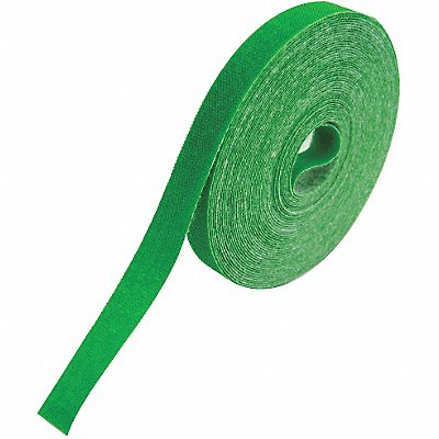 Hook-and-Loop Cable Tie Roll 75 ft Green