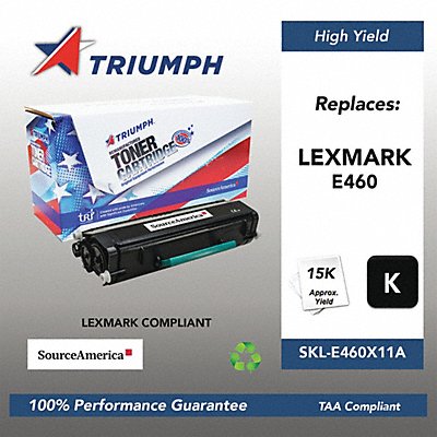 Toner Cartridge Black 15 000 LexmarkE460