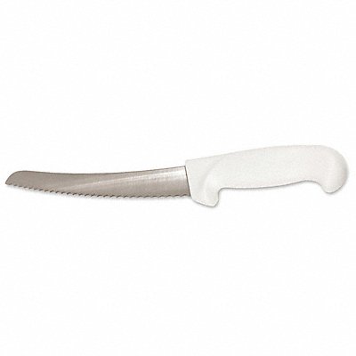 Bread Knife 10 in Blade White Handle