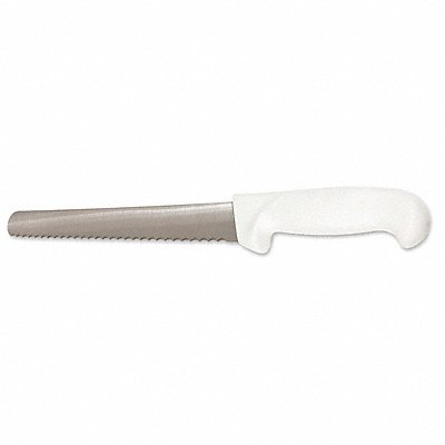 Bread Knife 10 in Blade White Handle