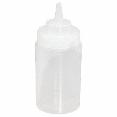 Squeeze Bottle 6 1/2 Clear Plastic PK12