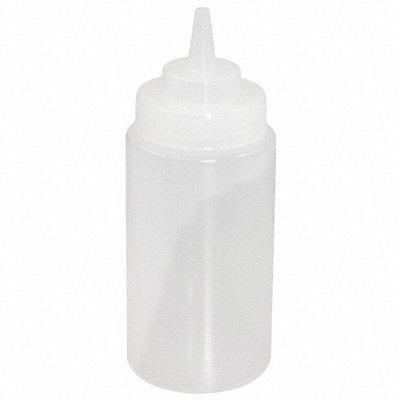 Squeeze Bottle 7 1/2 Clear Plastic PK12