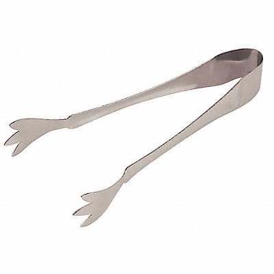 Ice Tongs 7 in L SS Silver