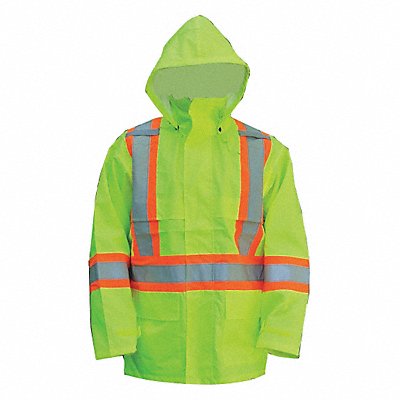 Rain Jacket Class 3 Type R Ylw/Grn 2XL