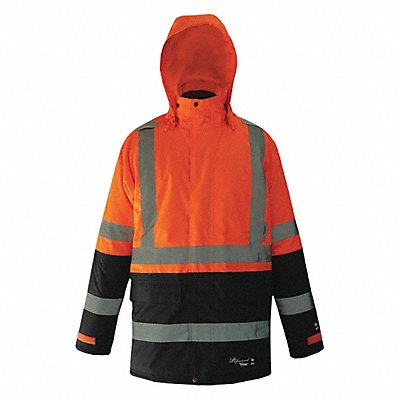 Rain Jacket Class 3 Type R Blk/Orng L