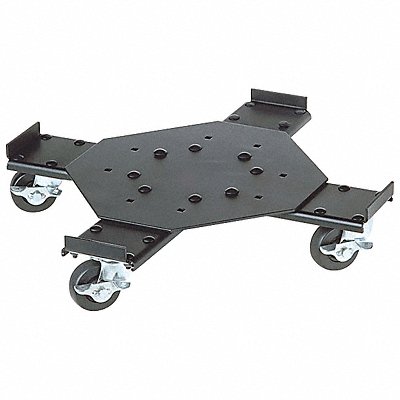 Adj. Drum Dolly Steel 4 in H Black