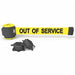 Magnetic Belt Barrier Out of Service Ylw