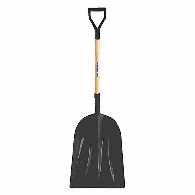 Scoop Shovel 30 in L Handle HDPE Black