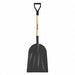 Scoop Shovel 30 in L Handle HDPE Black