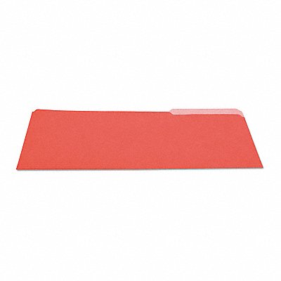 Tab File Folder 1/3 Red/Light Rd PK100