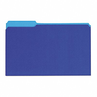 Tab Interior File Folder 1/3 Blue PK100