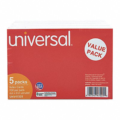 Index Cards Unruled 4 x 6 PK500