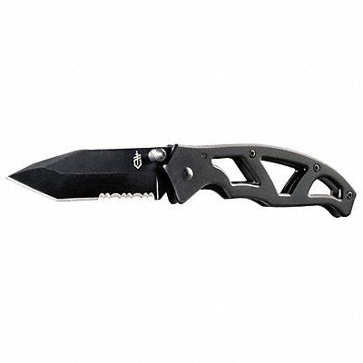 Folding Knife Serrated Tanto 7 in Blk