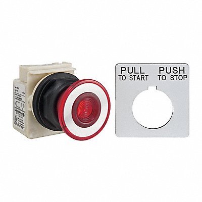 Illum Push Button Operator 30mm No Cap