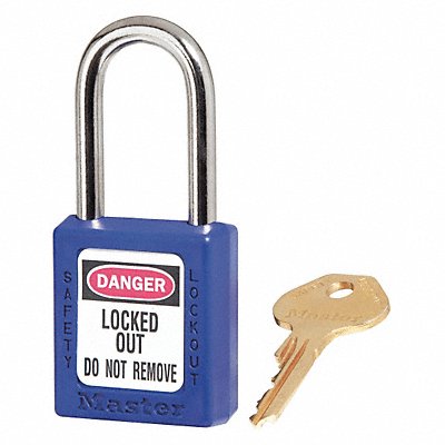 K7449 Lockout Padlock KD Blue 1-3/4 H PK6