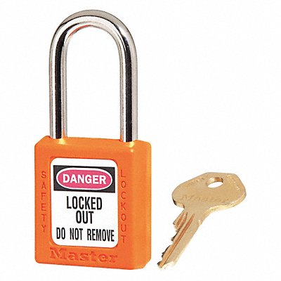 K7449 Lockout Padlock KD Orange 1-3/4 H PK6