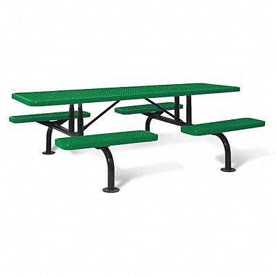 Picnic Table Green 30 in H 96 in W