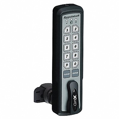 Electronic Keyless Lock Black 1.437 in.