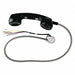 Handset Plastic Black Armored Cord