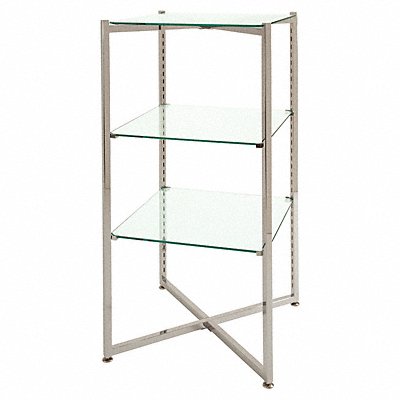 Glass Fldng Tower Steel/Glass 18 L 18 W