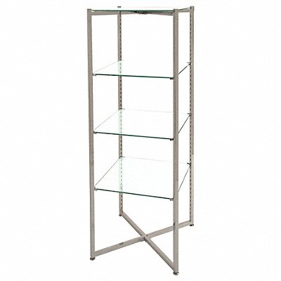 Glass Fldng Tower Steel/Glass 18 L 18 W