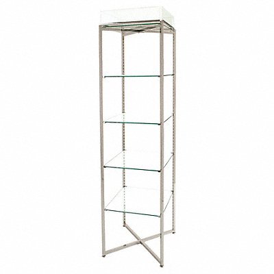 Glass Fldng Tower Steel/Glass 18 L 18 W