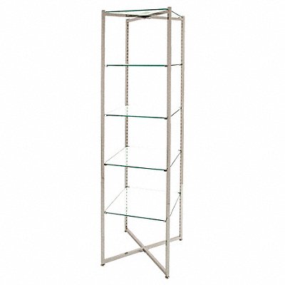 Glass Fldng Tower Steel/Glass 18 L 18 W