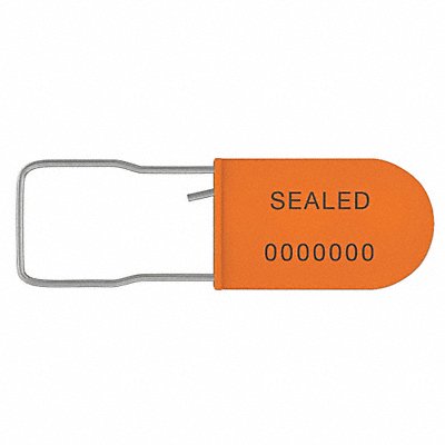 Padlock Seals Orange Plastic PK50