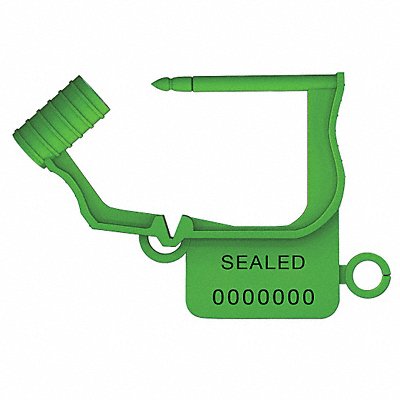 Padlock Seals Green Plastic PK50