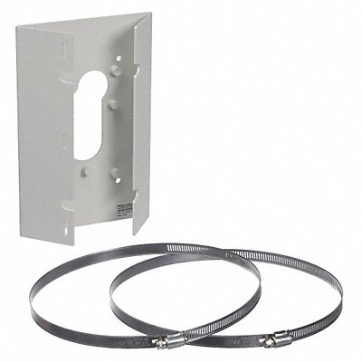 Pole Mount Gray 5-5/16 D Aluminum