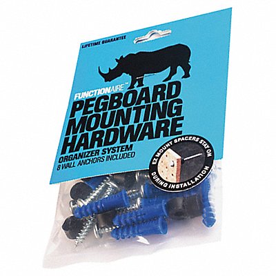 Pegboard Mounting Hardware 1 1/2in Blue