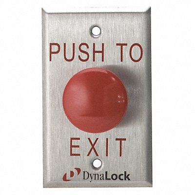 Push to Exit Button SS Red