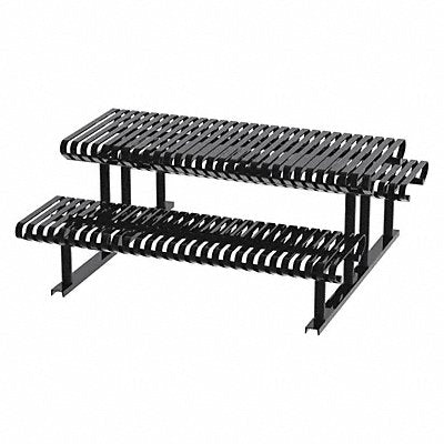 Picnic Table Black 71-1/2in.D 77-1/2in.W