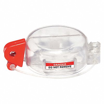 Push Button Lockout Clear/Red 1/4 in.