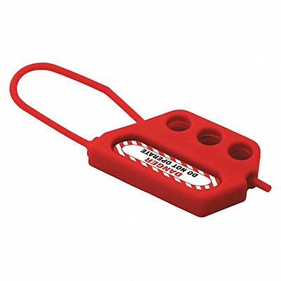 Lockout Hasp Red 4 in L Nylon