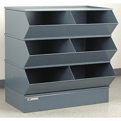 J4613 Sectional Bin Unit 6 Gray 38-5/8 in H