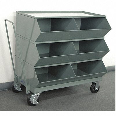 Sectional Bin Unit 6 Gray 37-7/8 in H