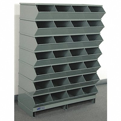 Sectional Bin Unit 28 Gray 50-7/8 in H