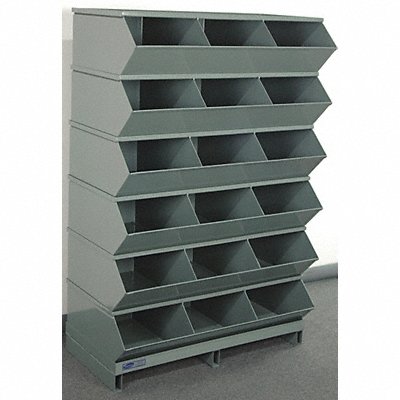 J4638 Sectional Bin Unit 18 Gray 55-3/4 in H