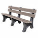 Outdoor Bench 72 in W 48 in H Gray