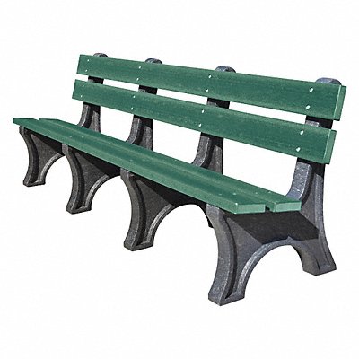 Outdoor Bench 96 in L 48 in H Green