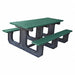 Picnic Table Green 72 in W Rectangular