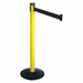 Barrier Post w/Belt 10ft L Blk Belt