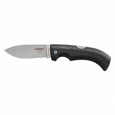 Folding Knife Fine BladeEdge Black Handl