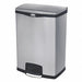 Trash Can Rectangular 24 gal Silver