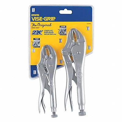 Locking Plier Sets Plain Grip 2 Pcs