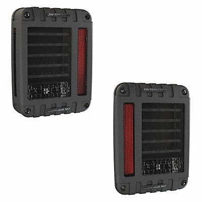 Tail LightKit Rectangular Black Red 6 L