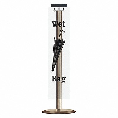 Wet Umbrella Bag Holder Satin Brass